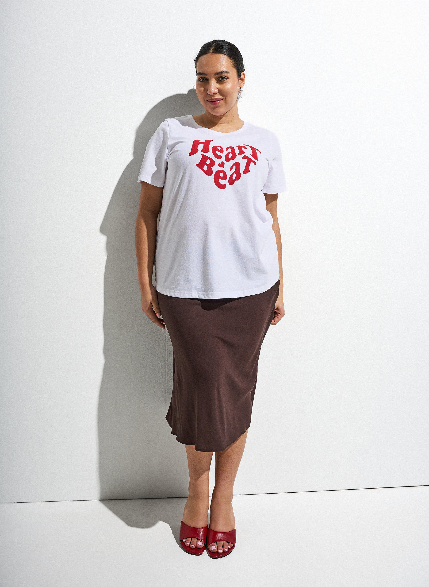 ZizziT-shirt met motief, Wit, Image image number 0