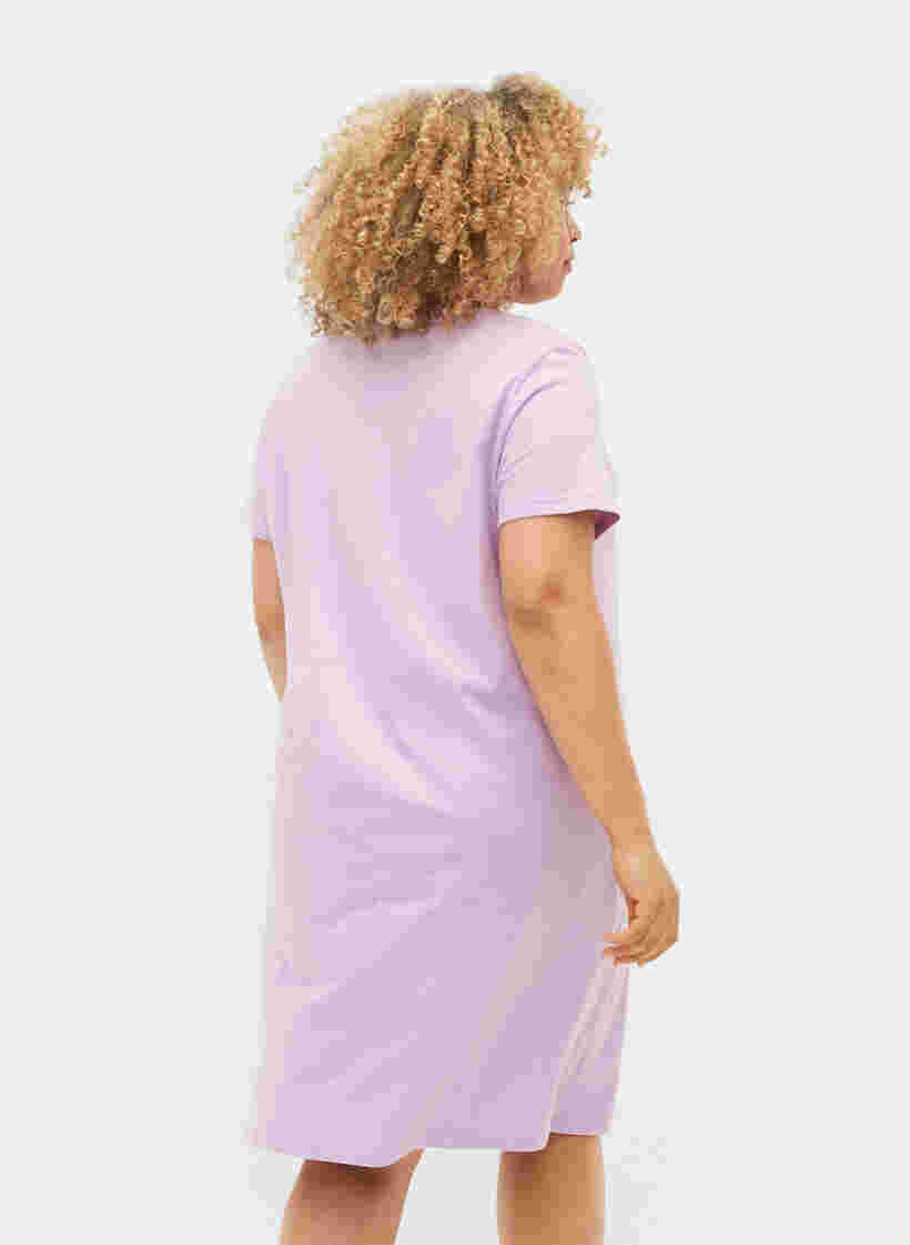 Katoenen nachthemd met korte mouwen, Lilac Breeze w. Life, Model image number 1