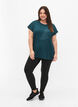 Trainings-T-shirt met korte mouwen en print, Deep Teal/Pacific, Model image number 2