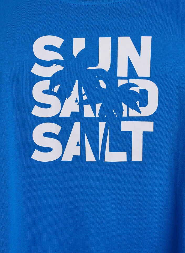 Katoenen top met a-vorm, Blauw, Packshot image number 2