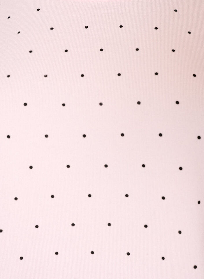Gebreide blouse met kleine stippen, Roze, Packshot image number 2