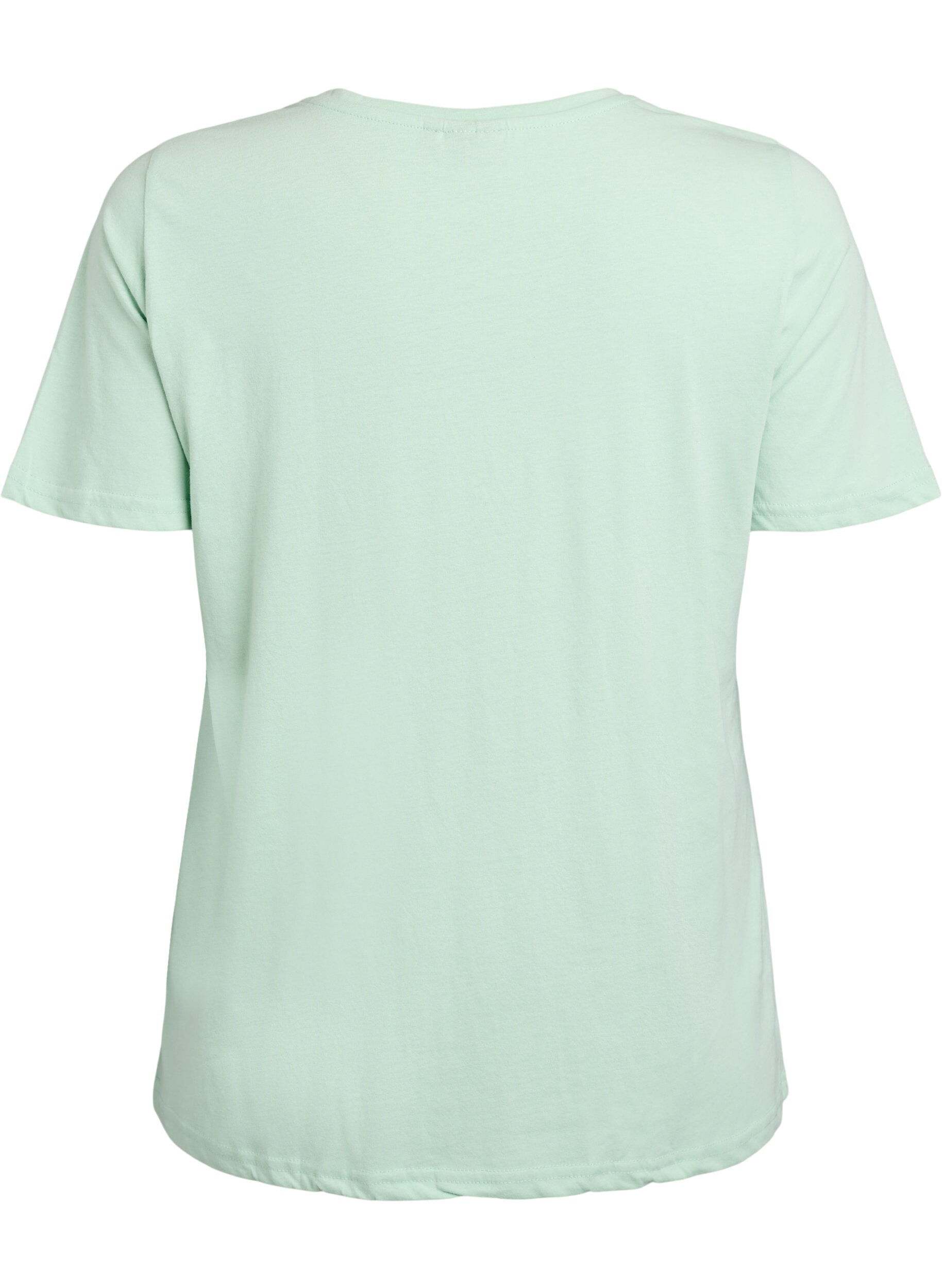 Zizzi FLASH - T-shirt met motief, Groen, Packshot image number 1