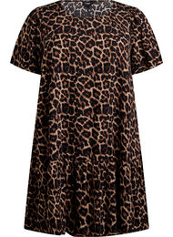 FLASH - Jurk van viscose met coupenaad, Bruin