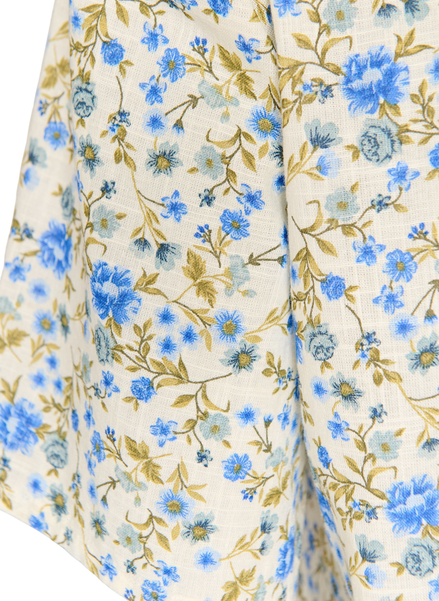 ZizziKatoenen shirt met korte mouwen en een V-hals, Blauw, Packshot image number 3