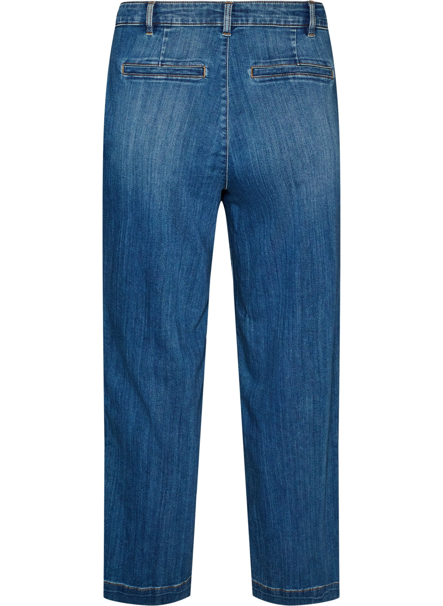ZizziWide fit Myra jeans met hoge taille, Blauw, Packshot image number 1