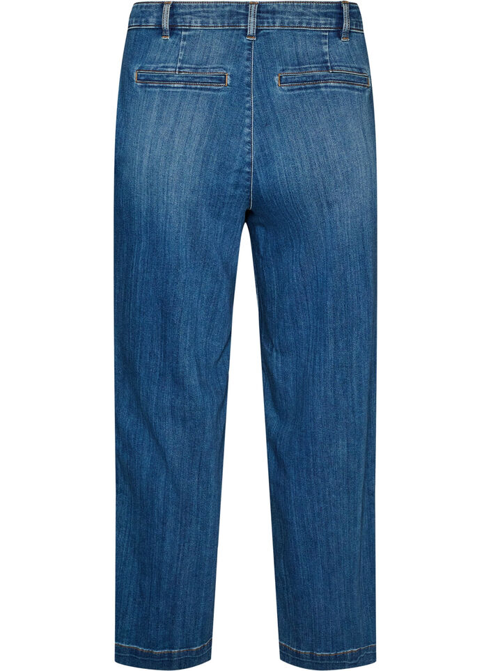 Wide fit Myra jeans met hoge taille, Blauw, Packshot image number 1