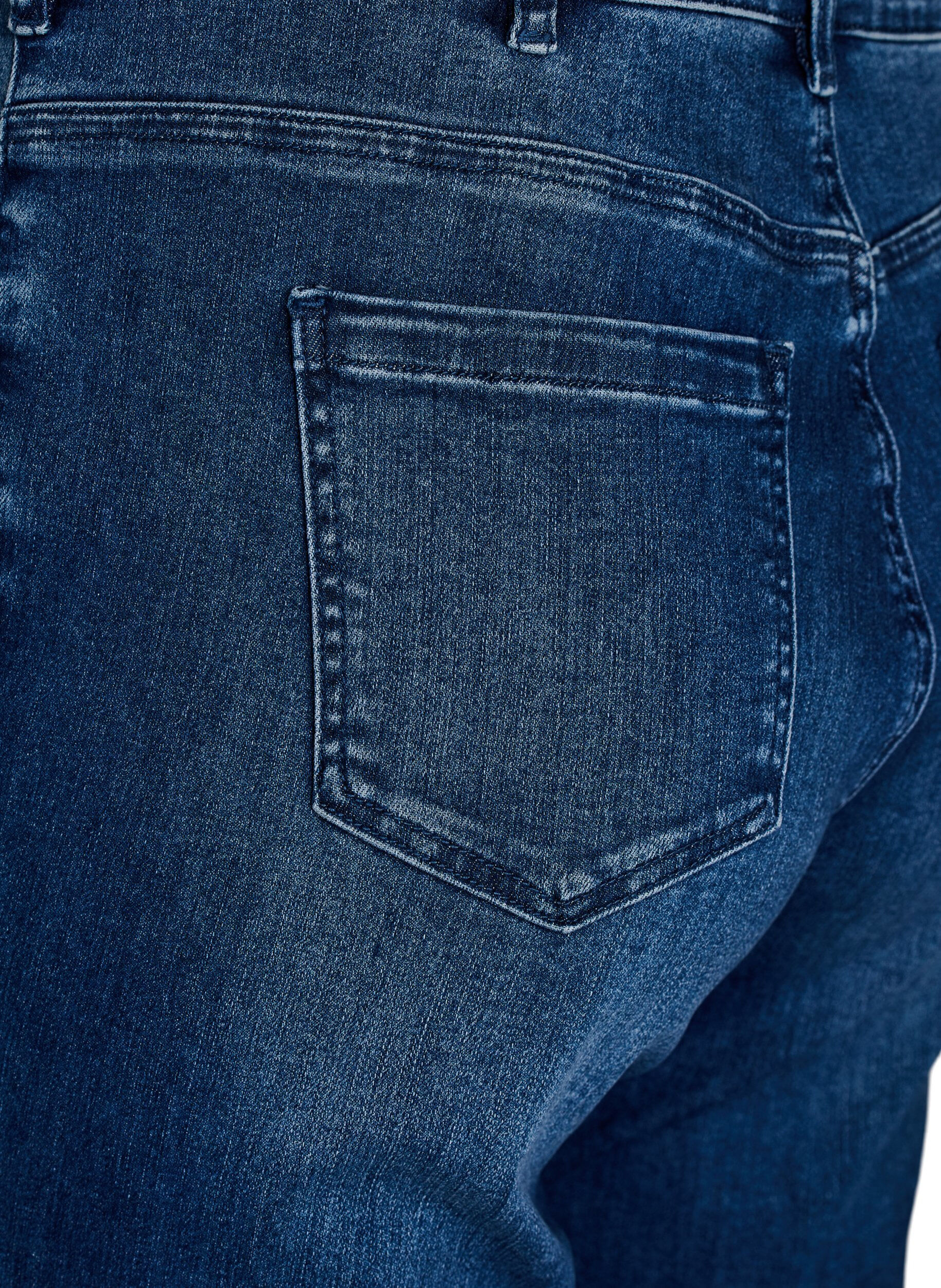 Zizzi High-waist bootcut jeans, Blauw, Packshot image number 3