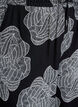 Losvallende viscose broek met print, Zwart, Packshot image number 2