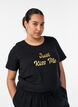 T-shirt met motief, Zwart, Model image number 0