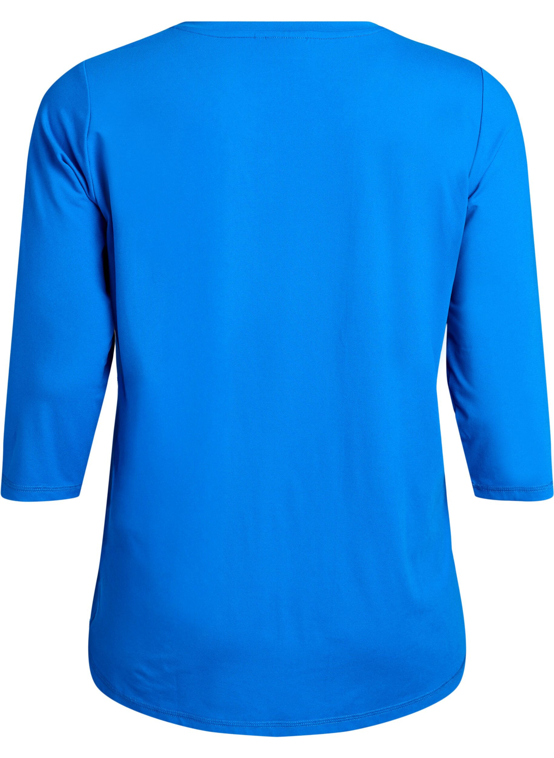 Zizzi Training blouse met 3/4 mouwen, Blauw, Packshot image number 1