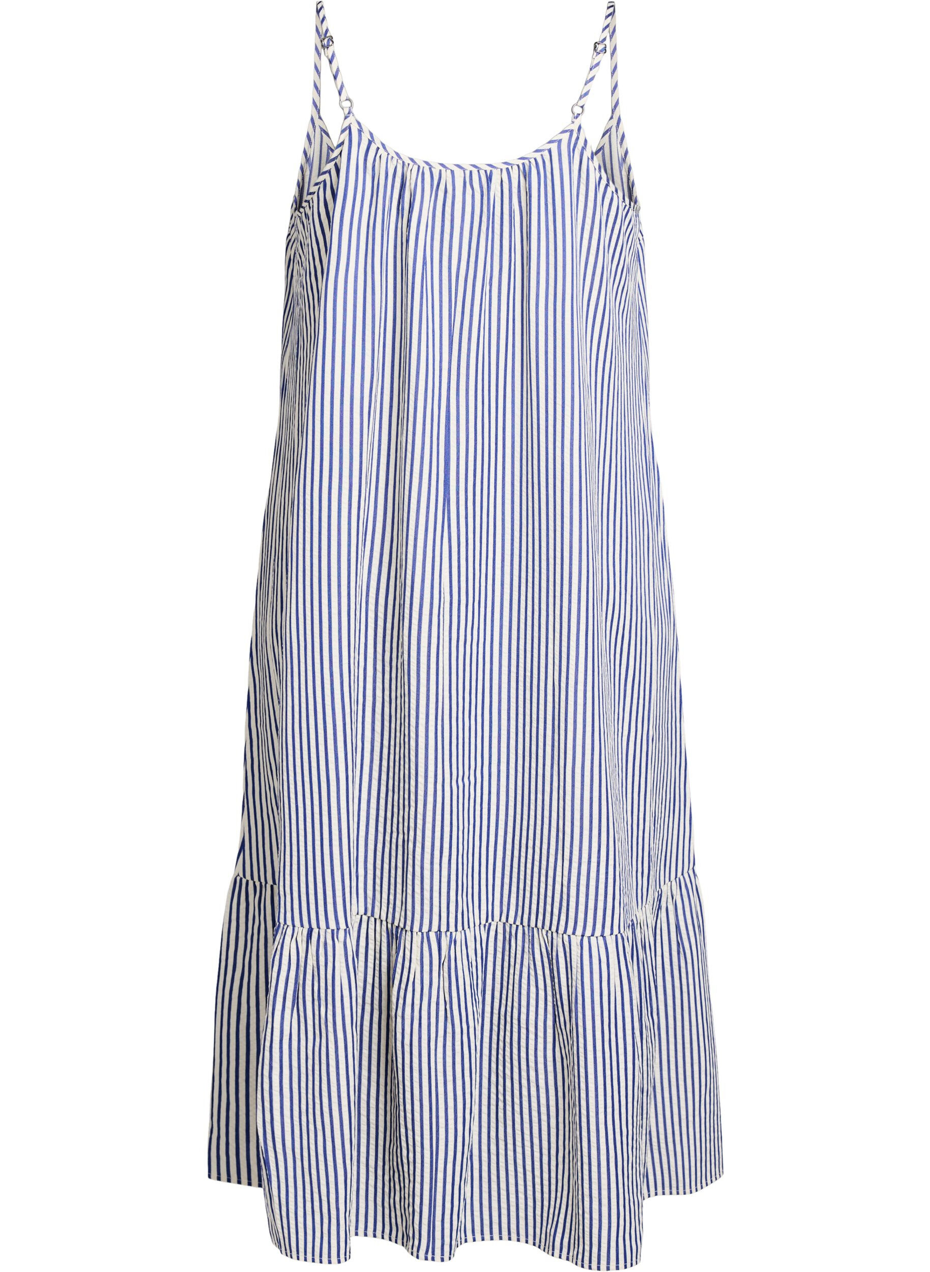 ZizziZomerjurk met strepen en A-lijn pasvorm, Blauw, Packshot image number 1