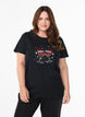 Kerst T-shirt van biologisch katoen, Zwart, Model image number 0