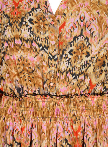 Midi-jurk met print, smock en 3/4-mouwen, Colorful Ethnic, Packshot image number 2