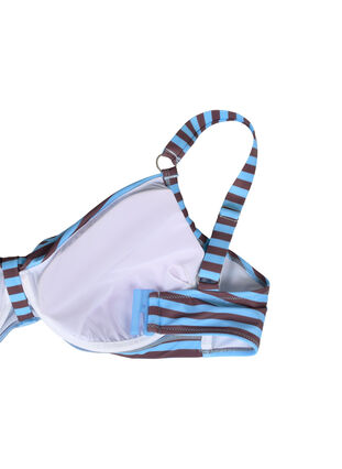 Bikini beugelbeha met print, BlueBrown Stripe AOP, Packshot image number 3