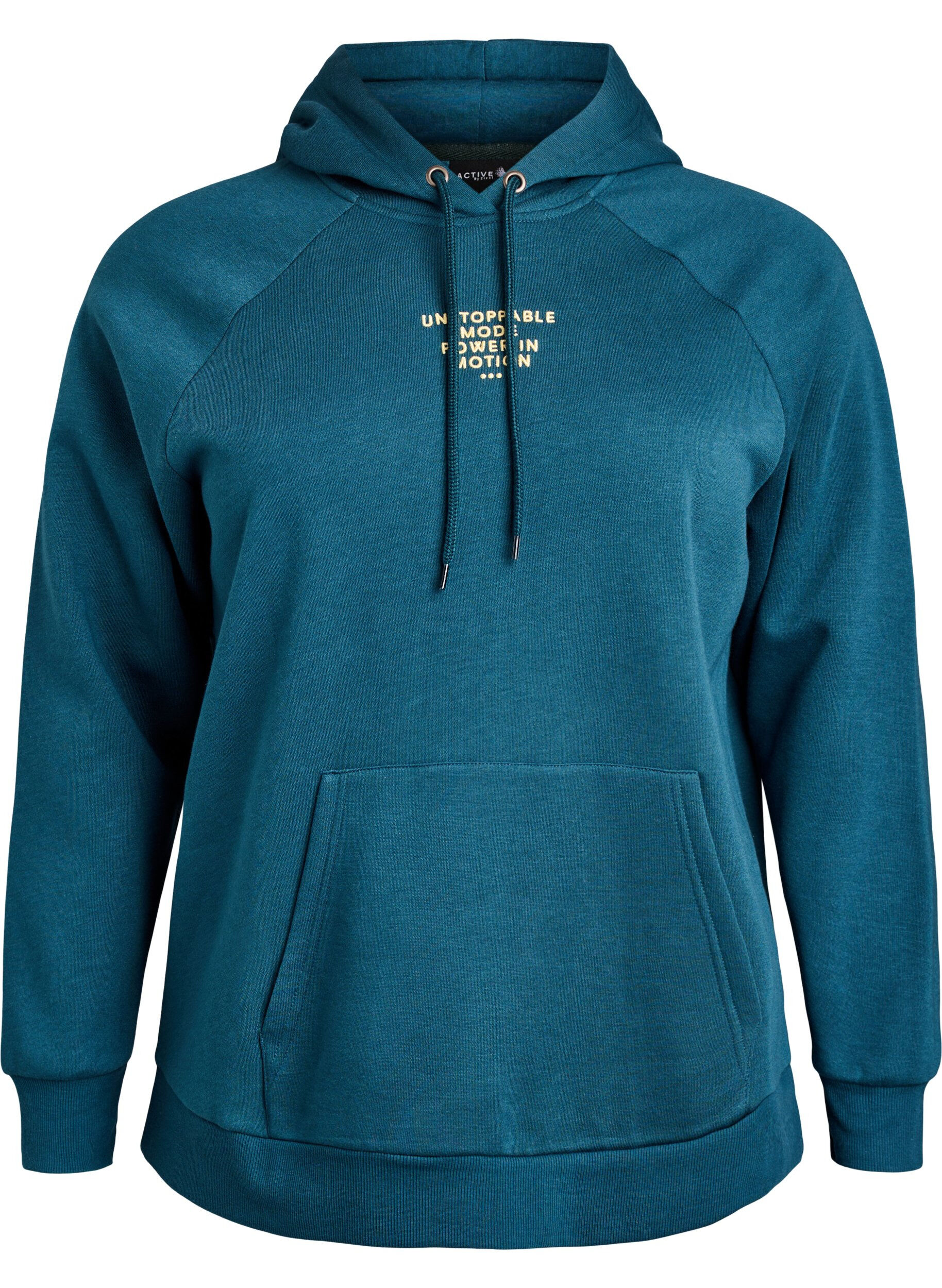 Hoodie met geborduurd frontmotief