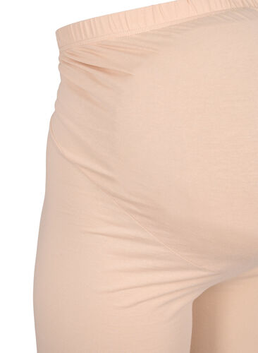 Strakke katoenen zwangerschapsshort, Frappé, Packshot image number 2