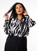Zebraprint overhemd, Zwart, Model image number 0