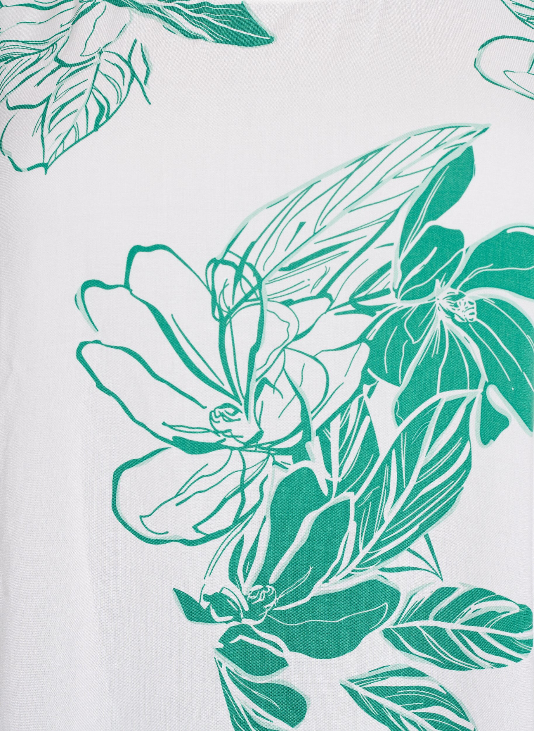 Zizzi Viscose jurk met snijlijn, Groen, Packshot image number 2