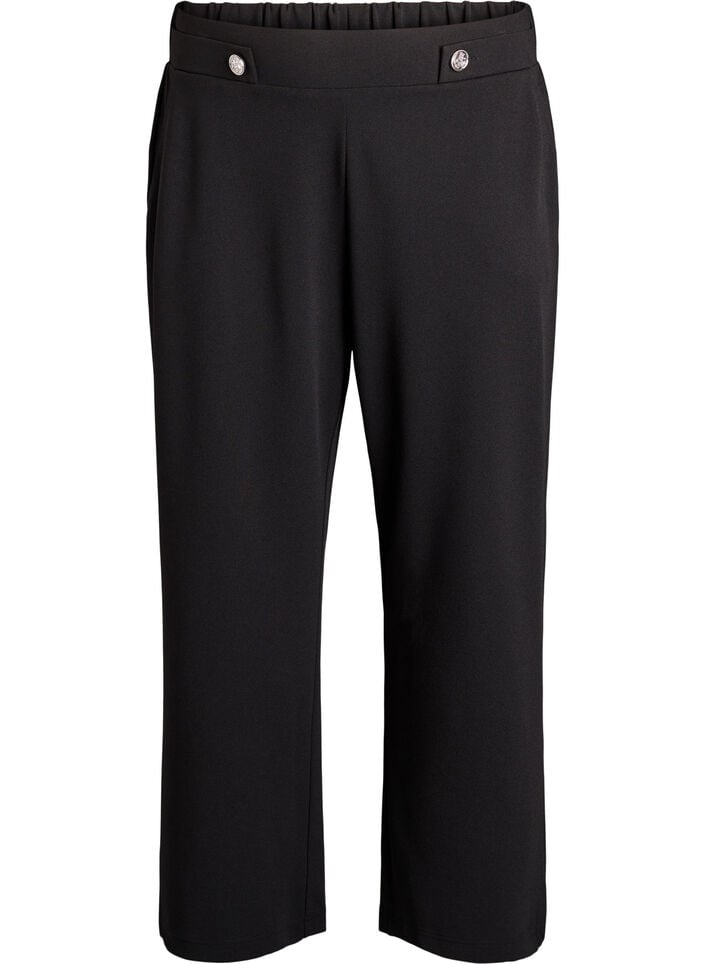 Losse broek met zakken, Zwart, Packshot image number 0