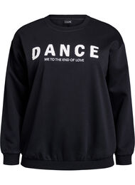 Sweatshirt met motief aan de voorkant, Zwart