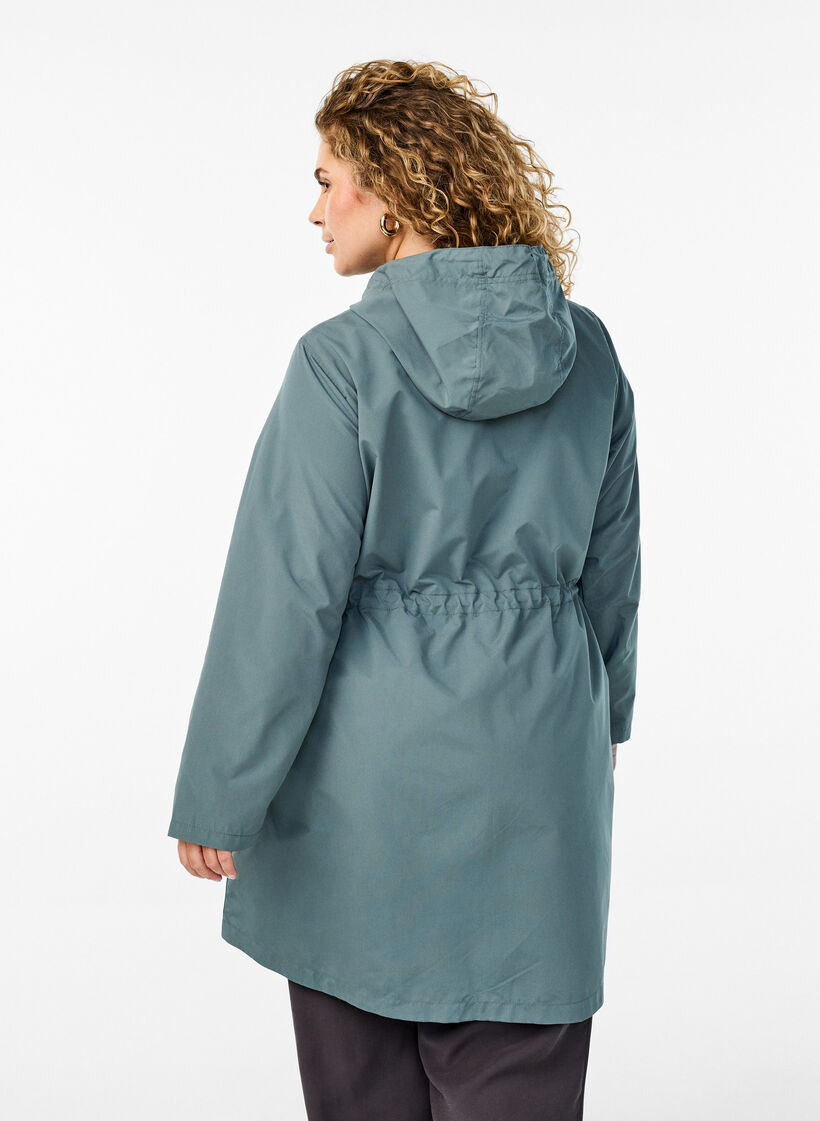 Lichtgewicht parka met een capuchon, Groen, Model image number 2