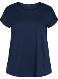 T-shirt met mix van katoen, Navy Blazer