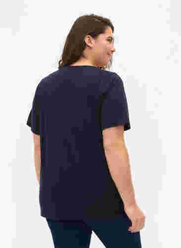 	 FLASH - 2-pack v-hals t-shirts, Navy Blazer/Black, Model image number 1