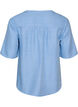 Overhemd blouse met V-hals en korte mouwen, Blauw, Packshot image number 1