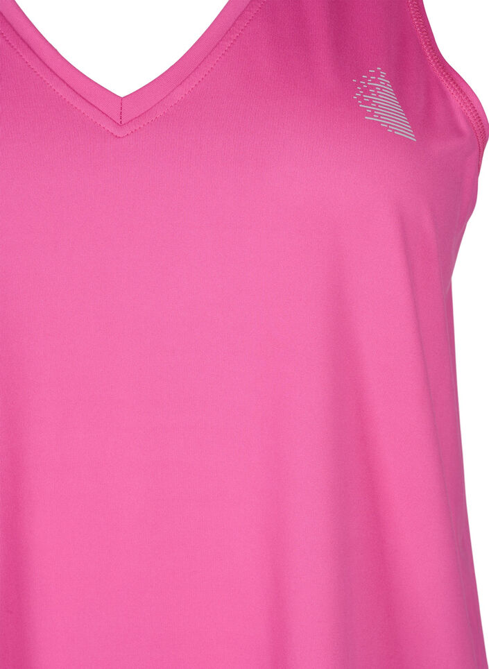 Sporttopje met V-hals, Raspberry Rose, Packshot image number 2