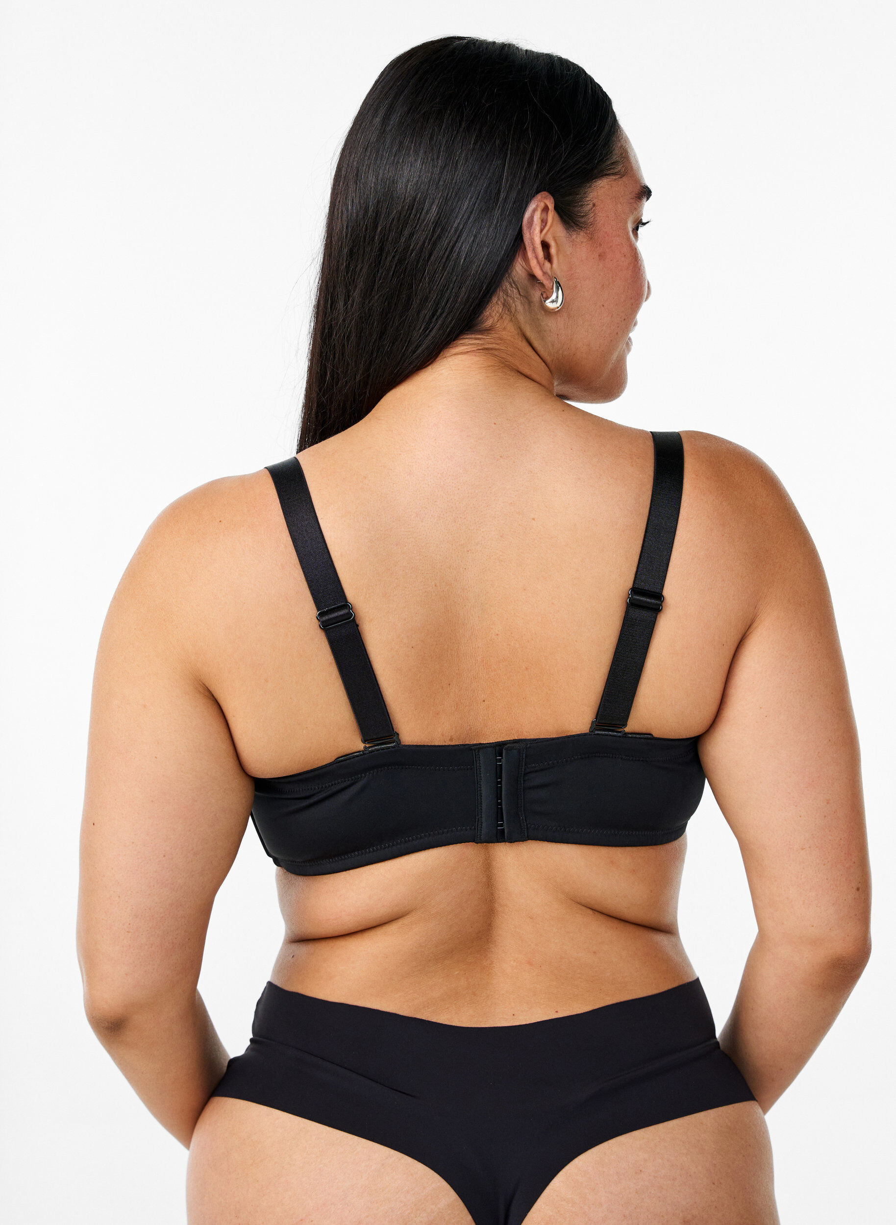 Zizzi Strapless beha met beugel, Zwart, Model image number 2