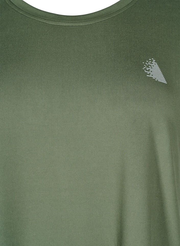 Effen gekleurd T-shirt voor sporten, Groen, Packshot image number 2