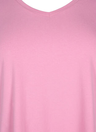 Basic t-shirt in effen kleur met katoen, Rosebloom, Packshot image number 2