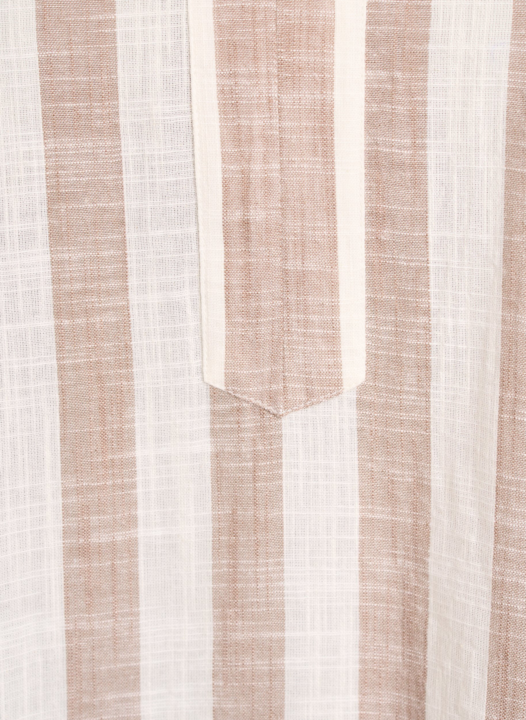 ZizziKatoenen tuniek met V-hals, Beige, Packshot image number 2