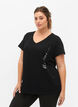 Katoenen sportshirt met print, Black w. Playstyle, Model image number 0