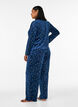Velours pyjamabroek met all-over print, Blauw, Model image number 1