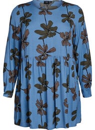 Lange mouwen tuniek met een naad, Blauw