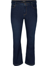 Ellen jeans met hoge taille en bootcut, Dark blue denim