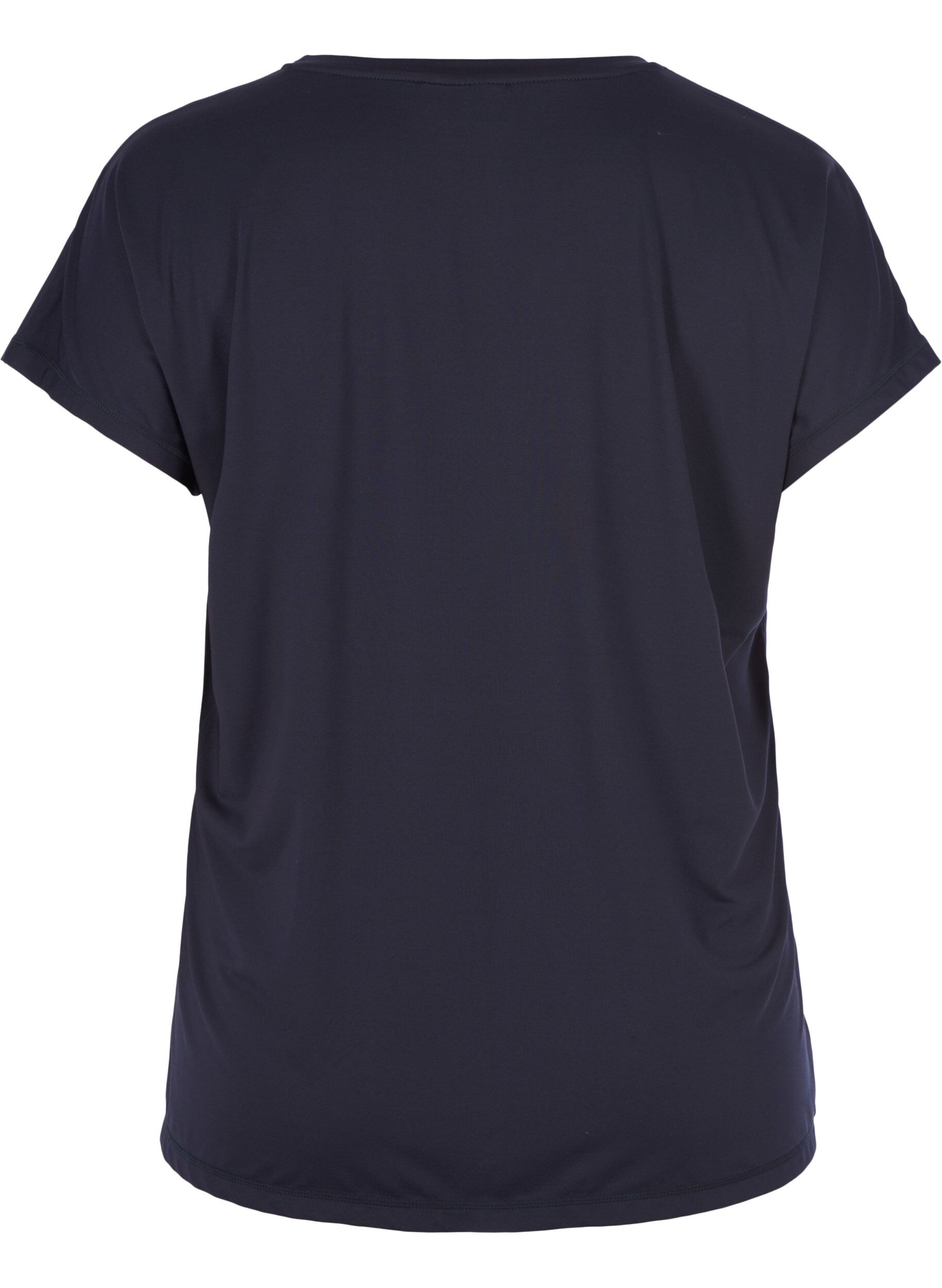Zizzi Effen sportshirt, Blauw, Packshot image number 1