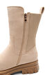 Chunky laars in imitatiesu&egrave;de, Beige, Packshot image number 2