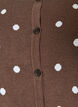 Cardigan met stippen en knoopsluiting, Bruin, Packshot image number 2