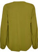 Viscose blouse met V-hals en lange mouwen, Groen, Packshot image number 1