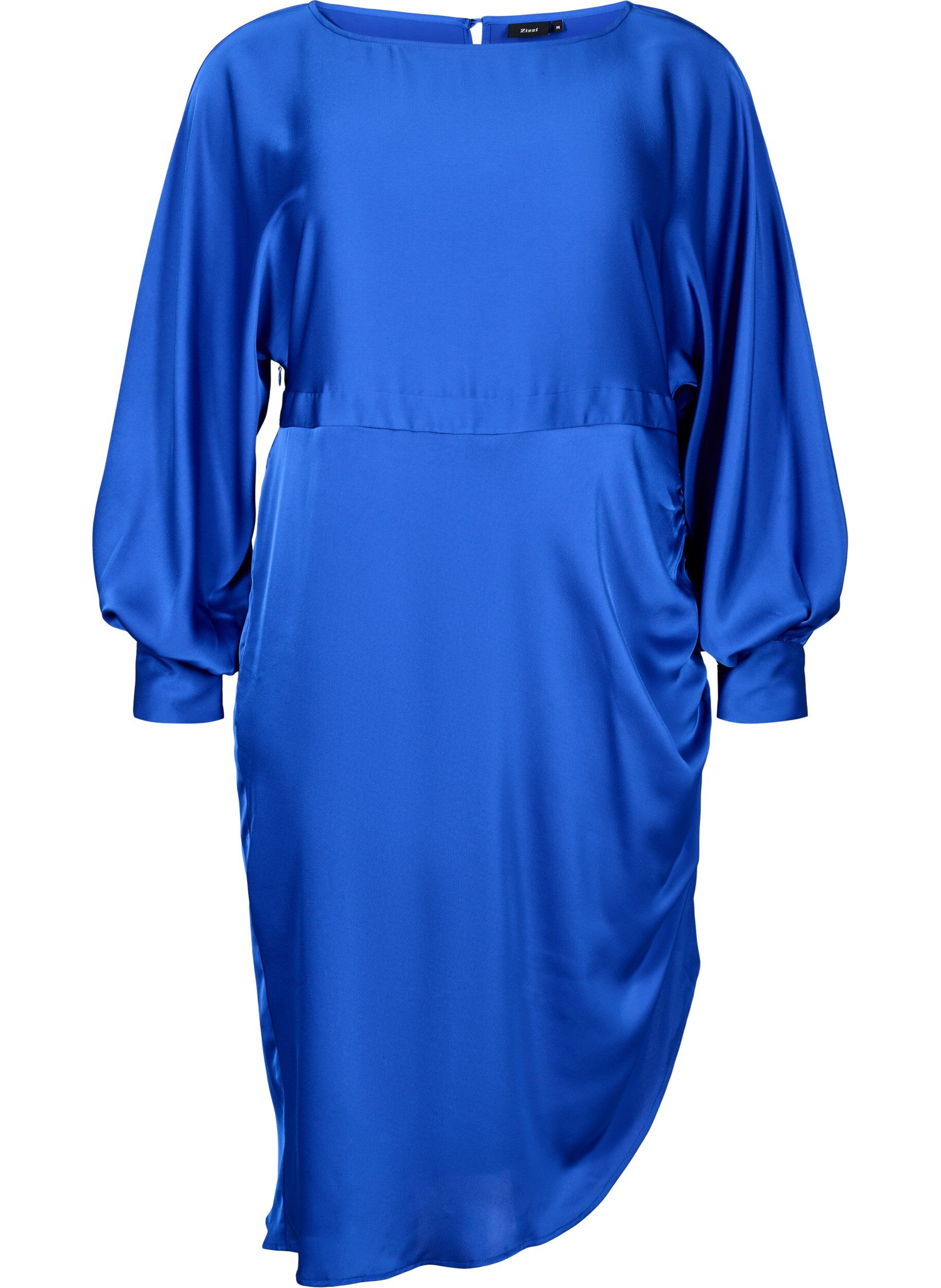 Zizzi Prachtige satijnen jurk met ballonmouwen, Surf the web, Packshot image number 0