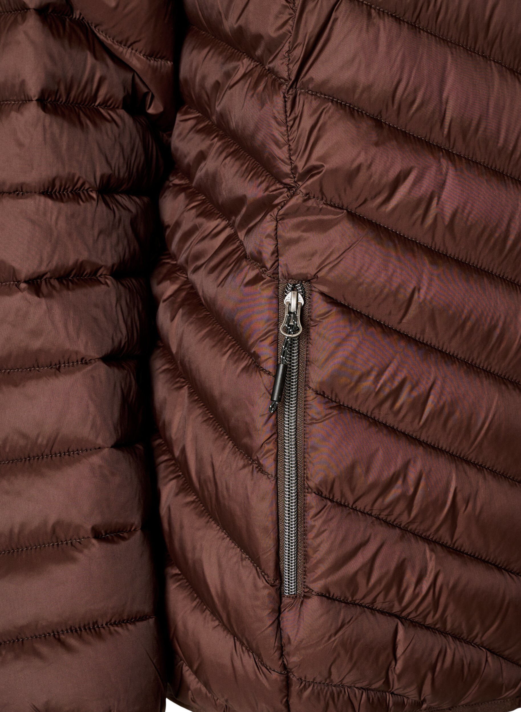 ZizziLichtgewicht jas met capuchon, Bruin, Packshot image number 3