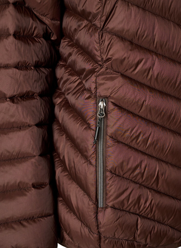 Lichtgewicht jas met capuchon, Bruin, Packshot image number 3