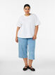 Boxy katoenen T-shirt, Wit, Model image number 1