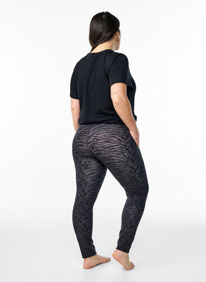 Viscose leggings met print, Zwart, Model image number 2