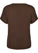 Basic T-shirt met V-hals van viscose, Bruin, Packshot image number 1