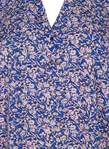 FLASH - Blouse met lange mouwen en print, Strong Blue Flower, Packshot image number 2