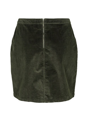 Korte rok in fluweel, Green, Packshot image number 1