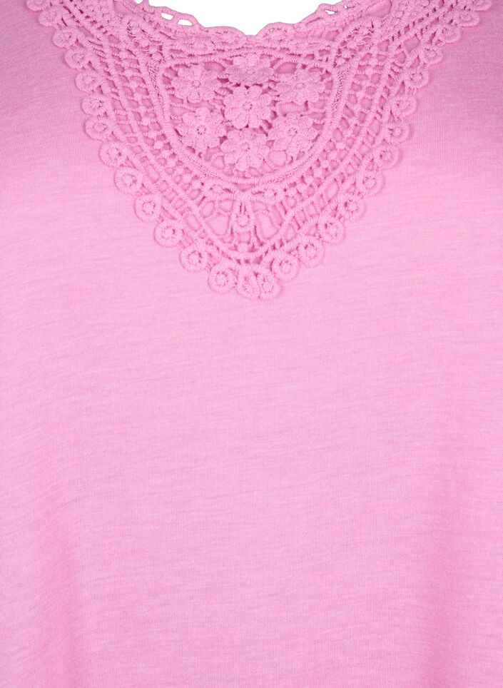 Mouwloos top met kant, Rosebloom, Packshot image number 2